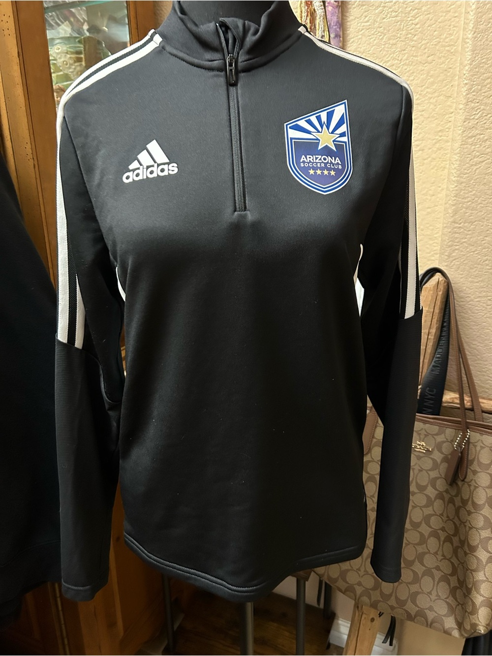adidas Women’s Black Arizona Soccer Club Half-Zip Training Top